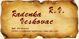 Radenka Veškovac vizit kartica